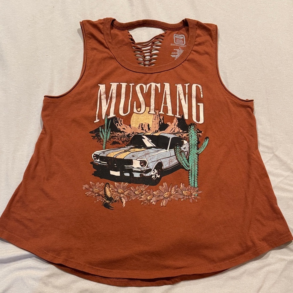 Ford Mustang Rust Sleeveless Tee